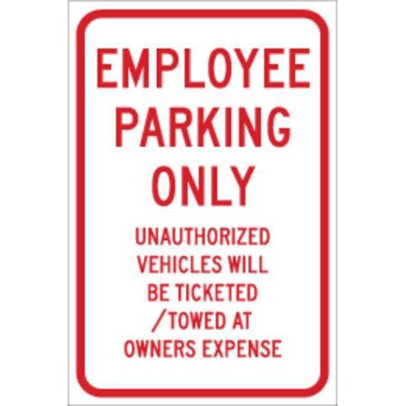 Brady Parking Sign, 18"H, 12"W, Aluminum, 115463 115463
