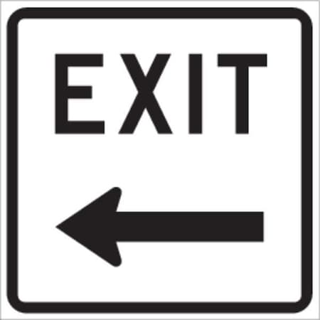 Brady Exit Sign, 18 in H, 18 in W, Aluminum, Square, English, 115475 115475