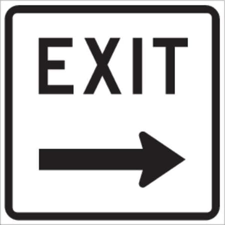 Brady Exit Sign, 18 in H, 18 in W, Aluminum, Square, English, 115476 115476