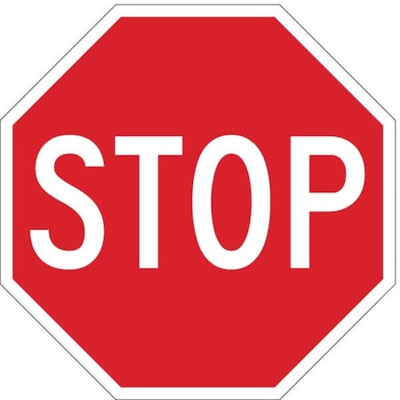 Brady Stop Sign, 12" Height, 12" Width, Aluminum, Octagon, English 115589