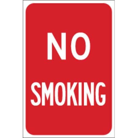 Brady No Smoking Sign, 18 in H, 12 in W, Rectangle, English, 115622 115622
