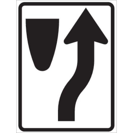 Brady Traffic Sign, 24 in H, 18 in W, Aluminum, Rectangle, English, 115492 115492