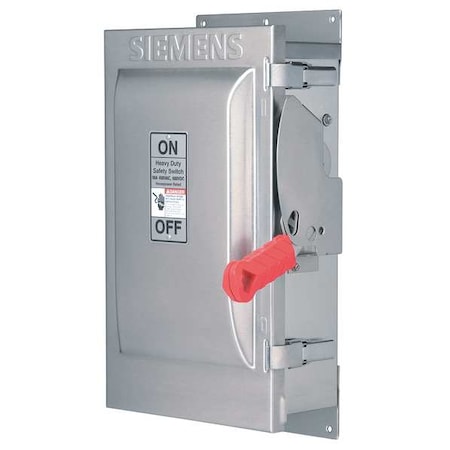 Siemens Nonfusible, Safety Switch, Heavy Duty, 600 V, 3PST, NEMA 4X HNF361S