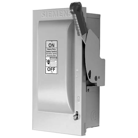 Siemens Fusible, Safety Switch, Heavy Duty, 600 V, 3PST, NEMA 1 HF361N