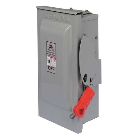 Siemens Fusible, Safety Switch, Heavy Duty, 600 V, 3PST, NEMA 3R HF364NR