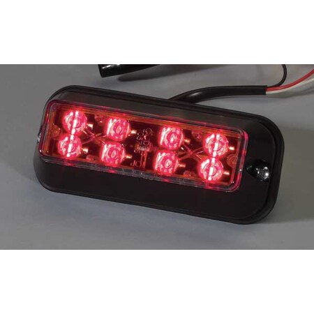 Pse Amber Warning Light, LED, Red, Surf, Rect, 5 In L LXEXB1FW-RH
