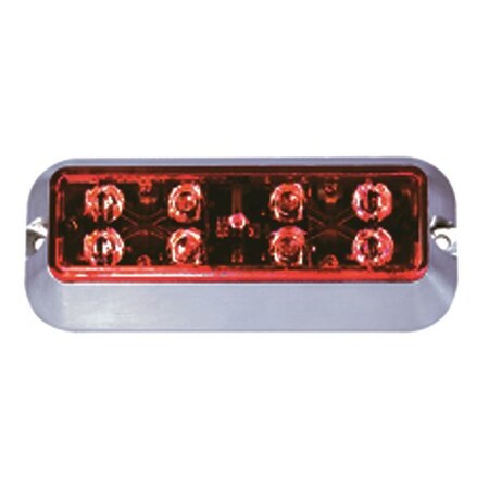 Pse Amber Warning Light, LED, Red, Surf, Rect, 5 In L LXEX1FW-RH
