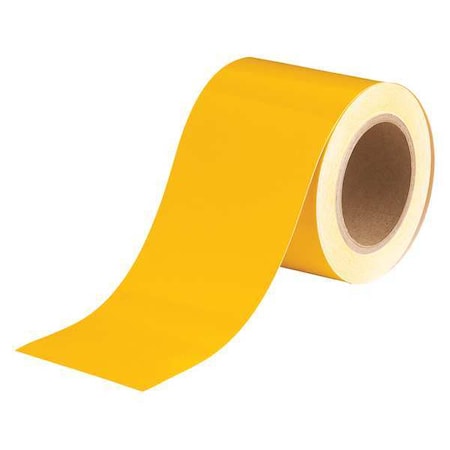 Brady Pipe Marking Tape, Yllw, 4in W, 90ft Roll L 36287