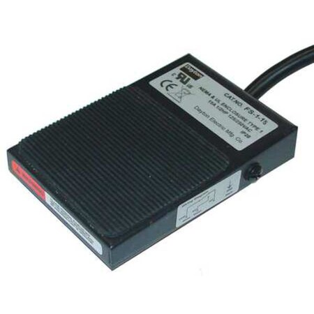 Dayton Light Duty Foot Switch, Black, Steel 6GPA9
