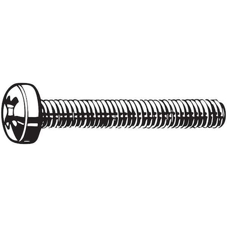Zoro Select M10-1.50 x 40 mm Phillips Fillister Machine Screw, Zinc Plated Steel M24660.100.0040