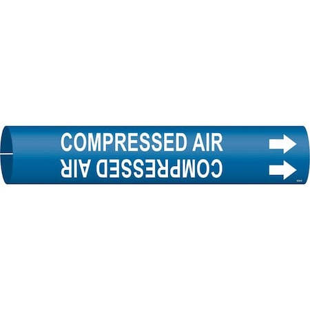 Brady Pipe Marker, Compressed Air, Blue, 4 to6 In 4034-D