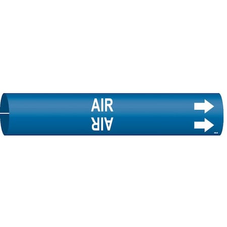 Brady Pipe Marker, Air, Blue, 1-1/2 to 2-3/8 In, 4002-B 4002-B