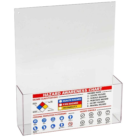 Brady Right to Know Center, Hazard Awareness Chart, Acrylic, 12 in W, 14 1/4 in H 58681