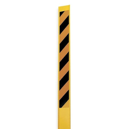 Zoro Select Reflective Marking Stake, Reinforced Polymer, Non-Reflective, 66 in Height, 2.2 lb., Yellow 96923