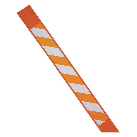 Zoro Select Reflective Marking Stake, Reinforced Polymer, Non-Reflective, 66 in Height, Orange 96922