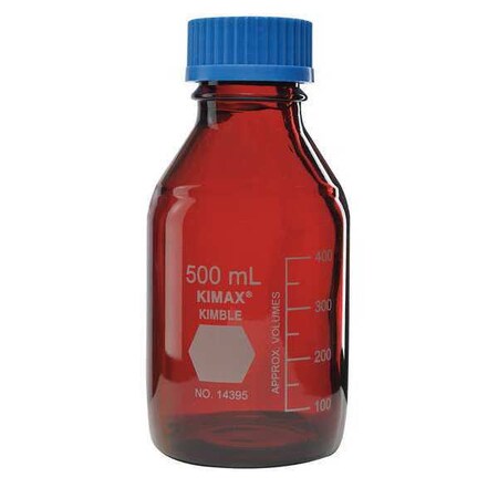 Kimble Chase Storage/Media Bottle, 500mL, 176mm H,  14399-500