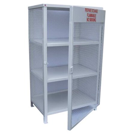 Vestil Gas Cylinder Cabinet, 40" W, Capacity 18 CYL-EX-18-E