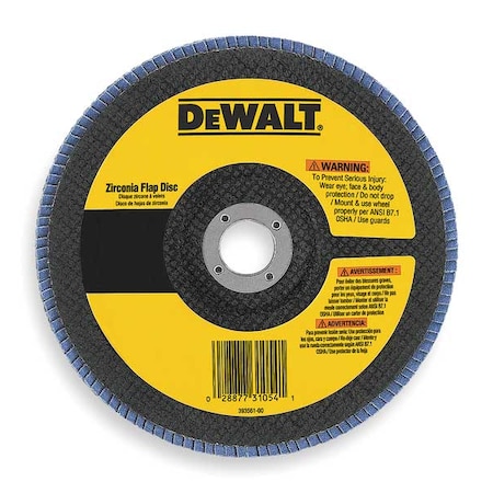 Dewalt 7" x 7/8" 36g type 29 HP flap disc DW8321