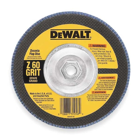 Dewalt 7" x 5/8"-11 60g type 29 HP flap disc DW8329