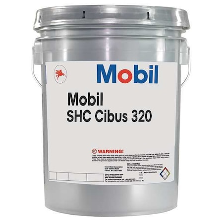 Mobil 5 gal Gear Oil Pail 320 ISO Viscosity, 140 SAE, Amber 104096