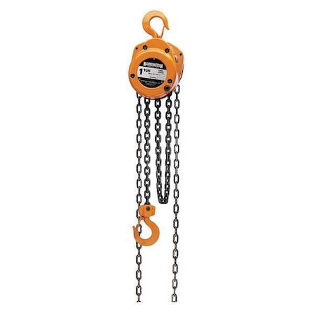HARRINGTON Manual Chain Hoist, 2000 lb., Lift 20 ft. CF010-20
