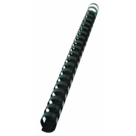 Sircle Binding Spines, Comb, 1/4in, Black, PK100 70014B