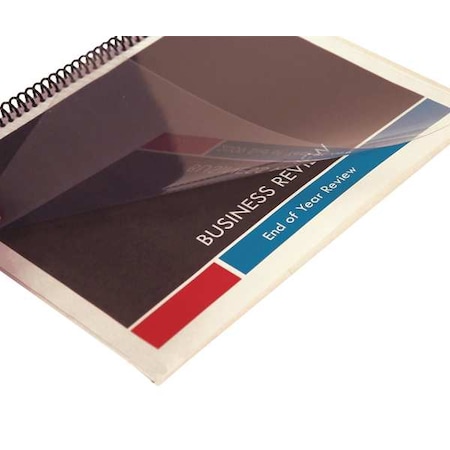 Sircle Binding Covers, Plastic, Clear, PK100 CCS-10-SQ