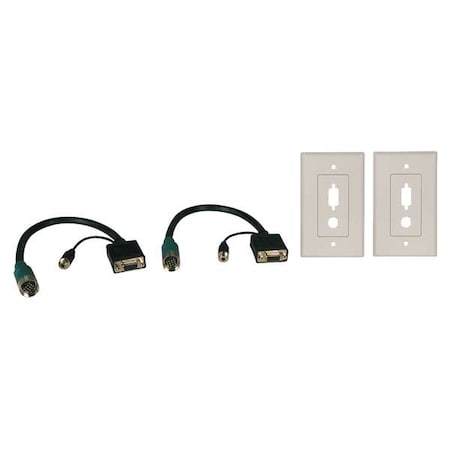 Tripp Lite SVGA/3.5mm Connector Kit, SVGA, Wall Plate EZA-VGAAF-2