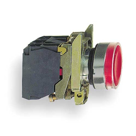 SCHNEIDER ELECTRIC Illuminated Push Button, 22mm, Red XB4BW34B5