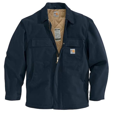 Carhartt FR Coat, 54.3 cal/sq cm, L, 13 oz 100% Cotton, Hook-and-Loop, Zipper Closure 101618-410 L TLL
