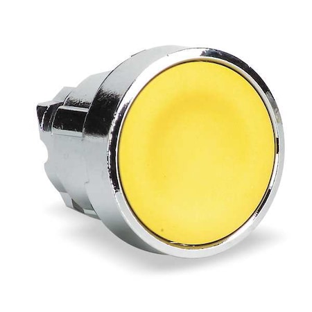 Schneider Electric Push Button Operator, Flush, Momentary Action, Not Applicable Release, Non-Illuminated, Yellow ZB4BA5
