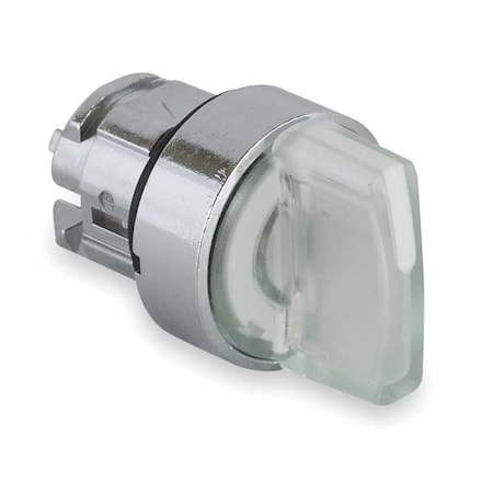 Schneider Electric Illum Selector Switch, 3 Pos, 22mm, White ZB4BK1513