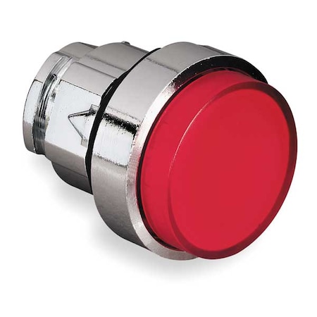 Schneider Electric Push Button Operator, Extended, Momentary Action, Not Applicable Release, Illuminated, Red ZB4BW143