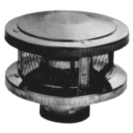 Ameri-Vent Cap Assy Rd Ss W/Arrestor 6HS-RCS