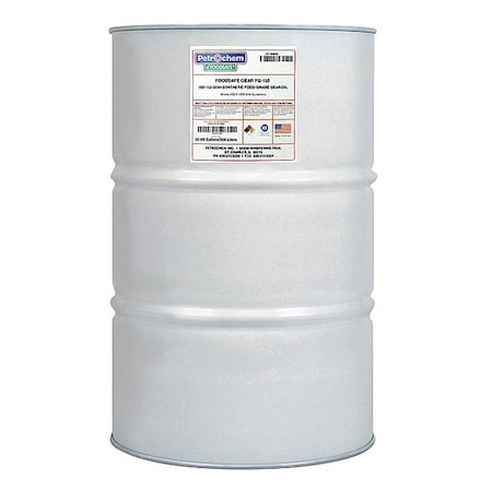 Petrochem 55 gal Gear Oil Drum 150 ISO Viscosity, 85W SAE, Clear FOODSAFE GEAR FG-150-055