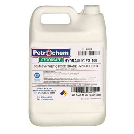 Petrochem 1 gal Jug, Hydraulic Oil, 100 ISO Viscosity, 30 SAE FOODSAFE HYDRAULIC FG-100 H-1
