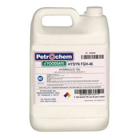 Petrochem Synthetic Hydraulic Oil, Food Grade, 1 gal., ISO 46, SAE Grade 15W HYSN FGH-46-001