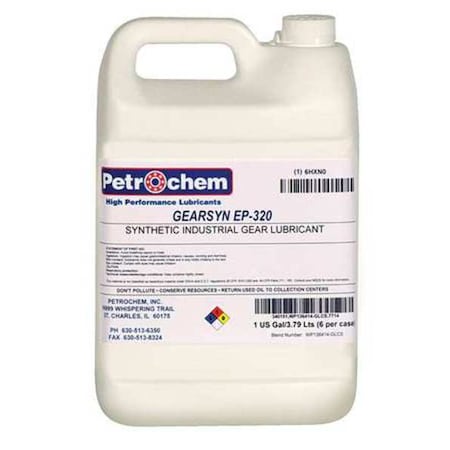 Petrochem 1 gal Gear Oil Pail 320 ISO Viscosity, 140 SAE, Clear GEARSYN EP-320-001