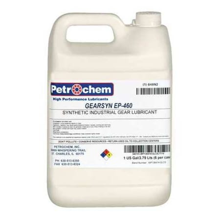 Petrochem 1 gal Gear Oil Pail 460 ISO Viscosity, 140 SAE, Clear GEARSYN EP-460-001