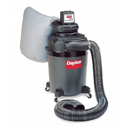 Dayton Dust Collector, 300 CFM Max Flow, 1.25 6H004