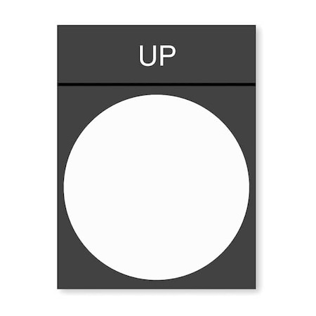 Schneider Electric Legend Plate, Up, White/Black and Red ZBY2307