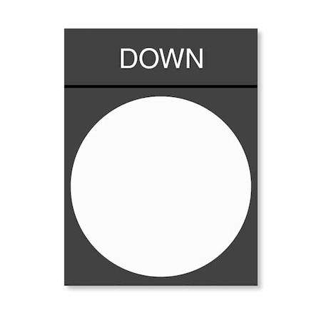 Schneider Electric Legend Plate, Down, White/Black and Red ZBY2308