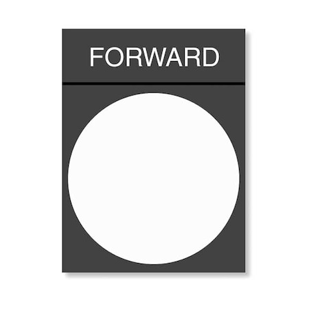 Schneider Electric Legend Plate, Forward, White/Black and Red ZBY2305