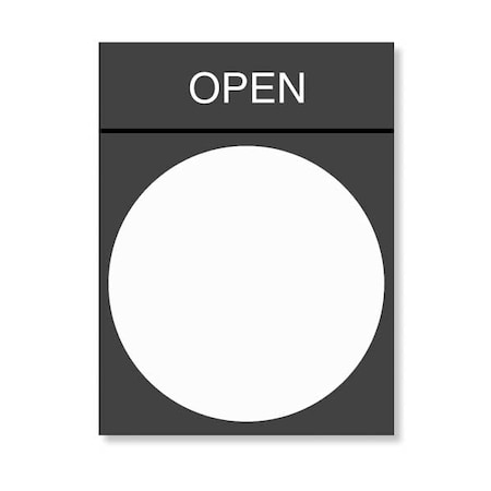 Schneider Electric Legend Plate, Open, White/Black and Red ZBY2313