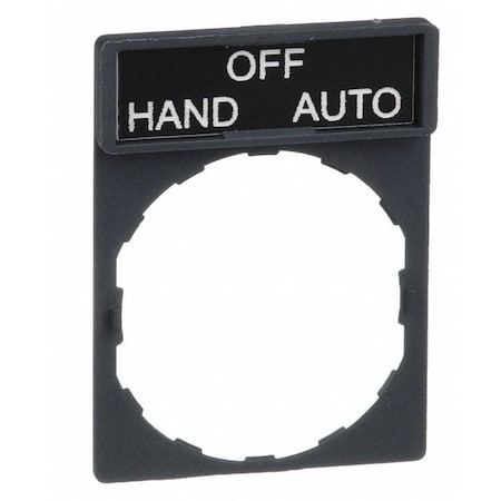Schneider Electric Legend Plate, Hand-Off-Auto ZBY2387