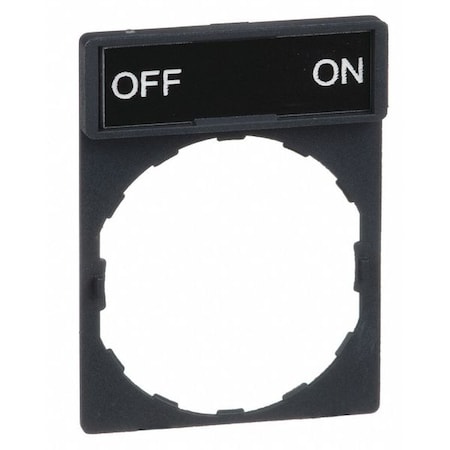 Schneider Electric Legend Plate, Off-On, White/Black and Red ZBY2367