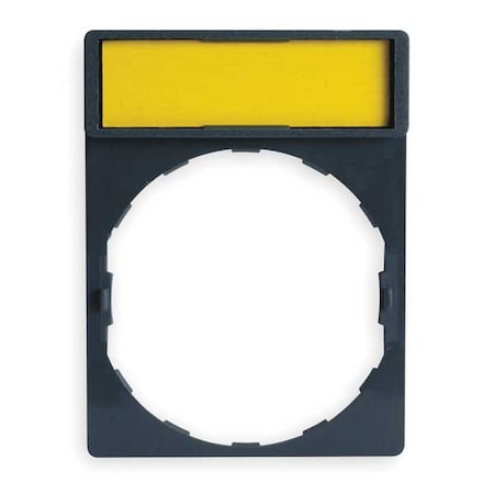 Schneider Electric Legend Plate, Rectangular, White or Yellow ZBY4101