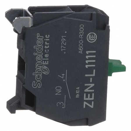 Schneider Electric 1NO 22mm Screw-Clamp Push Button Contact Block ZENL1111