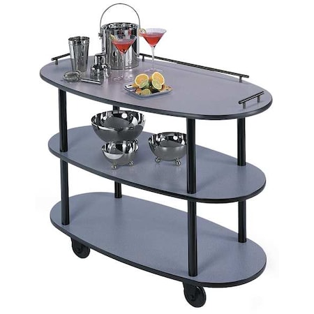 Geneva Round Oval Service Cart - Victorian Cherry 36300-02