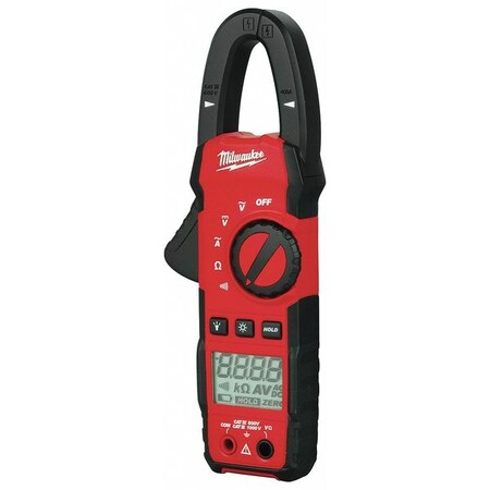 Milwaukee Tool Clamp Meter, Backlit LCD, 400A A, 1.0" (25mm) Jaw Capacity, CAT III Safety Rating 2235-20NST